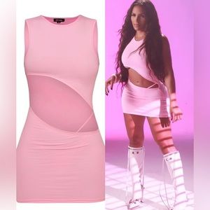 Waydamin mini cutout dress with thong